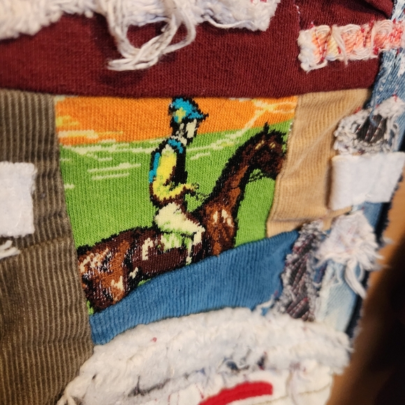 ARTIST UPCYCLED PATCHWORK STREETWEAR QUIXOTICA DENIM JEANS ONE-OF-A-KIND 32/33 - Picture 9 of 16